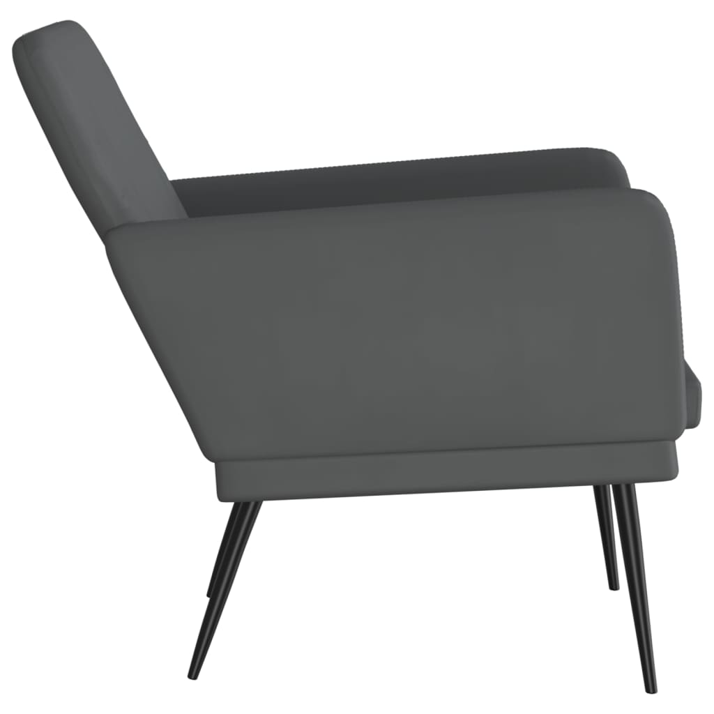 vidaXL Fauteuil gris 61x78x80 cm cuir synthétique