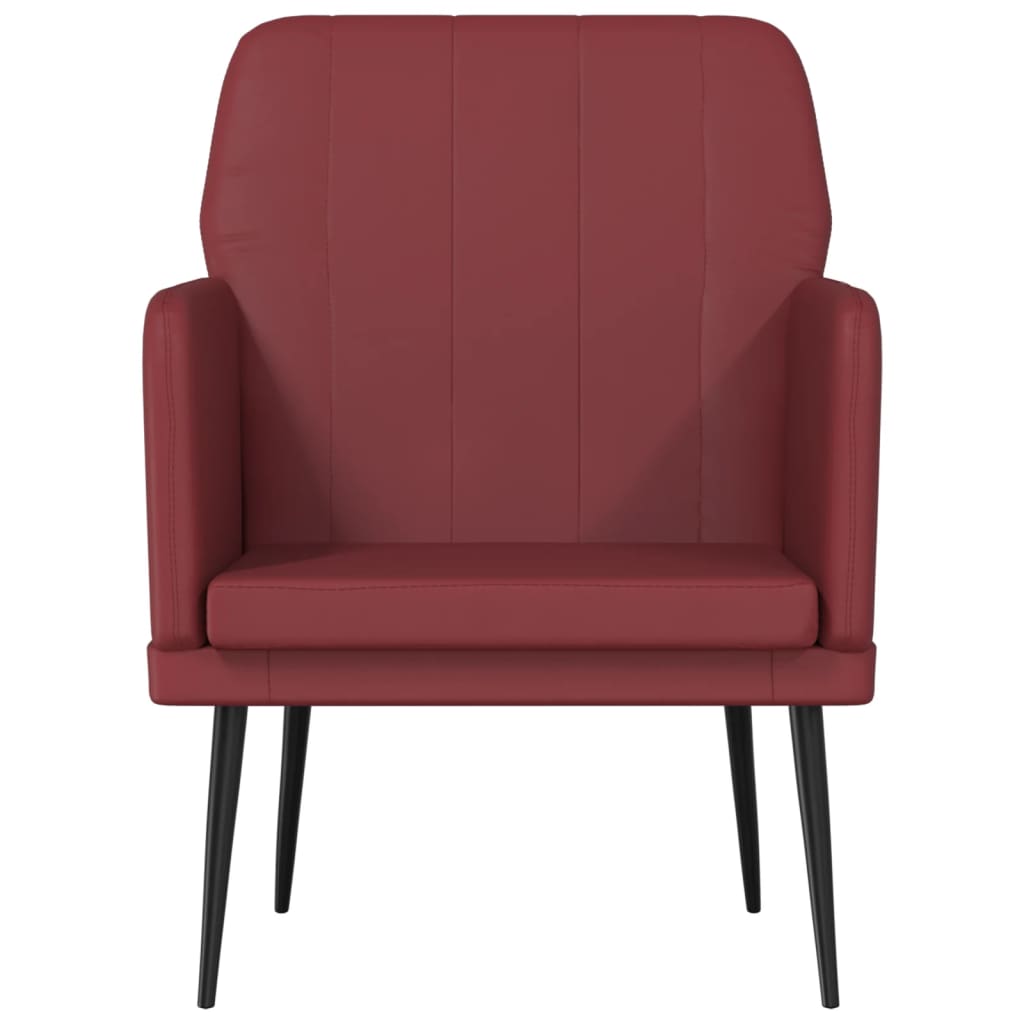 vidaXL Fauteuil Rouge bordeaux 61x78x80 cm Similicuir
