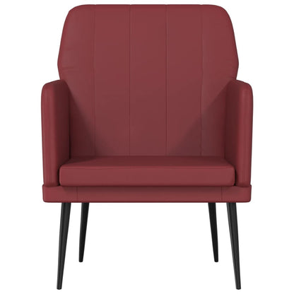vidaXL Fauteuil Rouge bordeaux 61x78x80 cm Similicuir