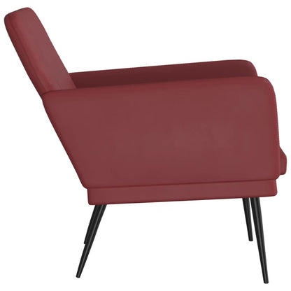 vidaXL Fauteuil Rouge bordeaux 61x78x80 cm Similicuir