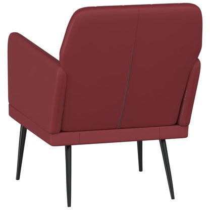 vidaXL Fauteuil Rouge bordeaux 61x78x80 cm Similicuir