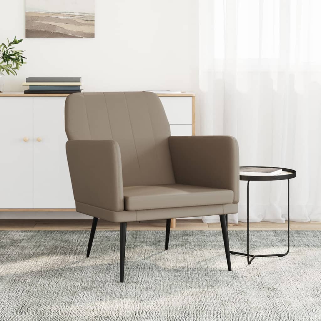 vidaXL Fauteuil cappuccino marron 61x78x80 cm Similicuir