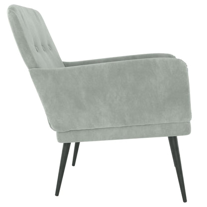 vidaXL Sessel Hellgrau 62x79x79 cm Samt