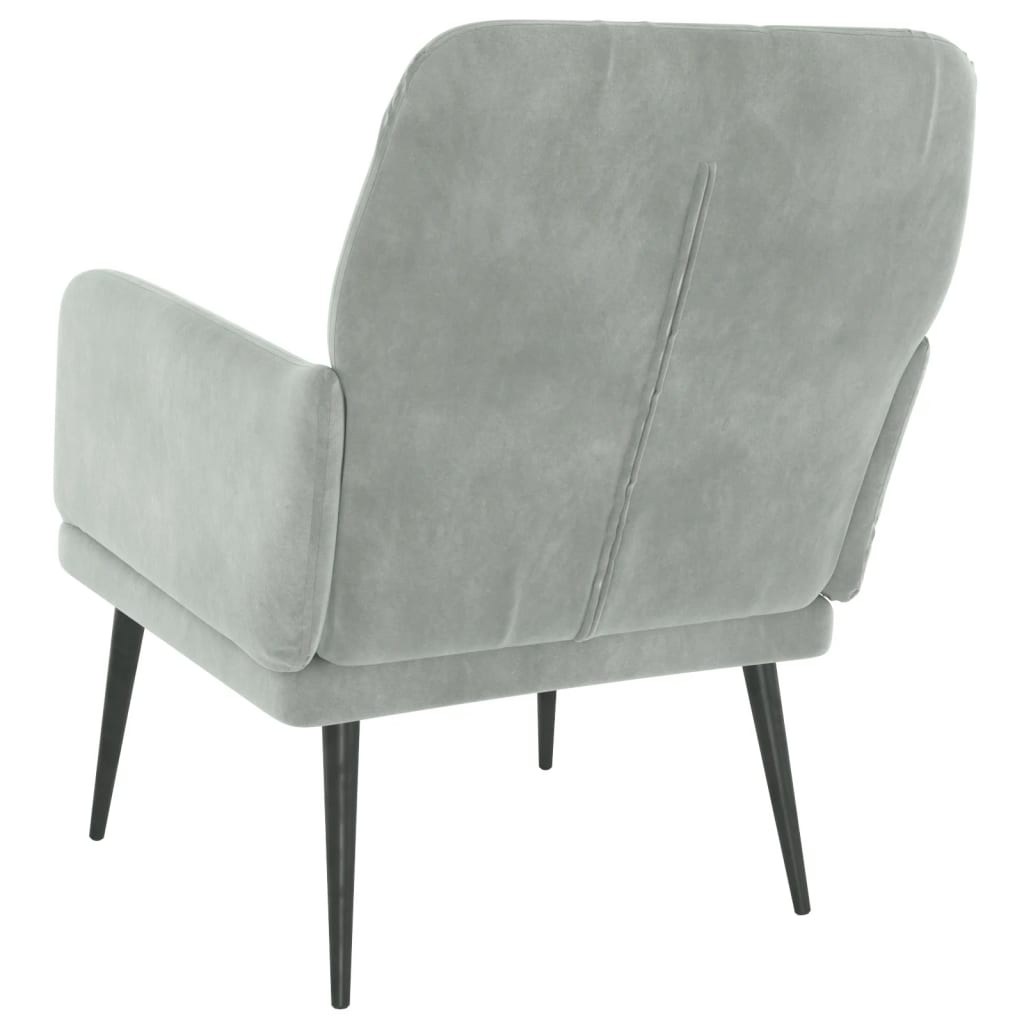 vidaXL Sessel Hellgrau 62x79x79 cm Samt