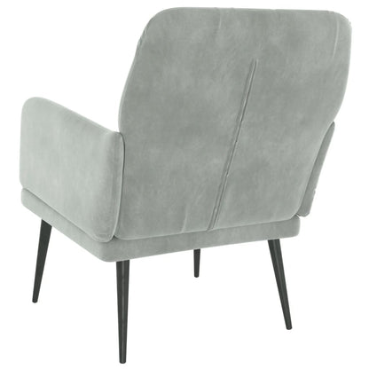 vidaXL Sessel Hellgrau 62x79x79 cm Samt