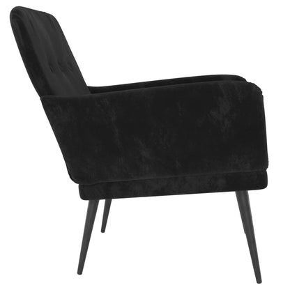 vidaXL Fauteuil Noir 62x79x79 cm Velours