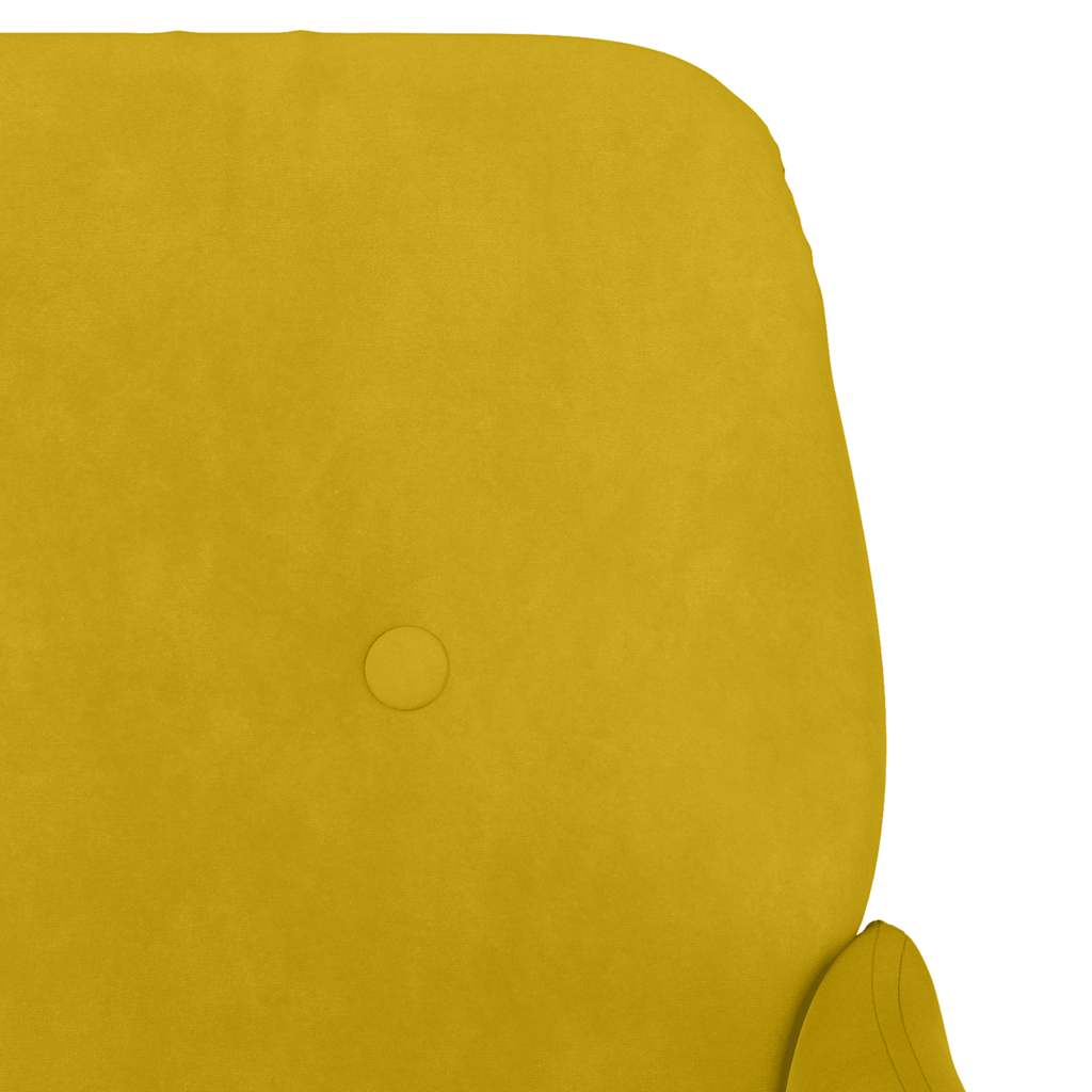 vidaXL Fauteuil jaune 62x79x79 cm Velours