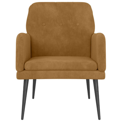 vidaXL Fauteuil marron 62x79x79 cm Velours