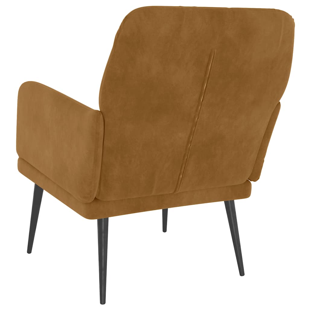 vidaXL Fauteuil marron 62x79x79 cm Velours
