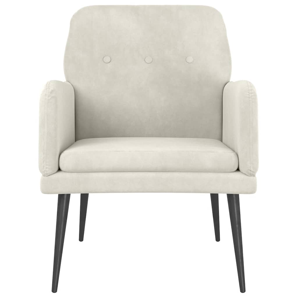 vidaXL Fauteuil crème 62x79x79 cm Velours