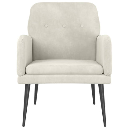 vidaXL Fauteuil crème 62x79x79 cm Velours