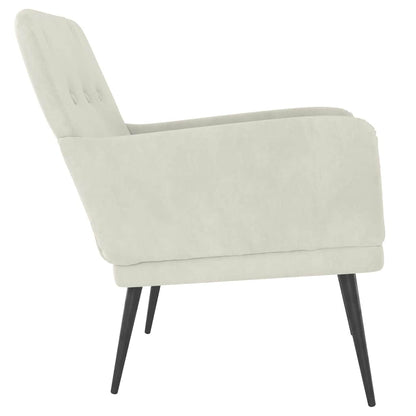 vidaXL Fauteuil crème 62x79x79 cm Velours