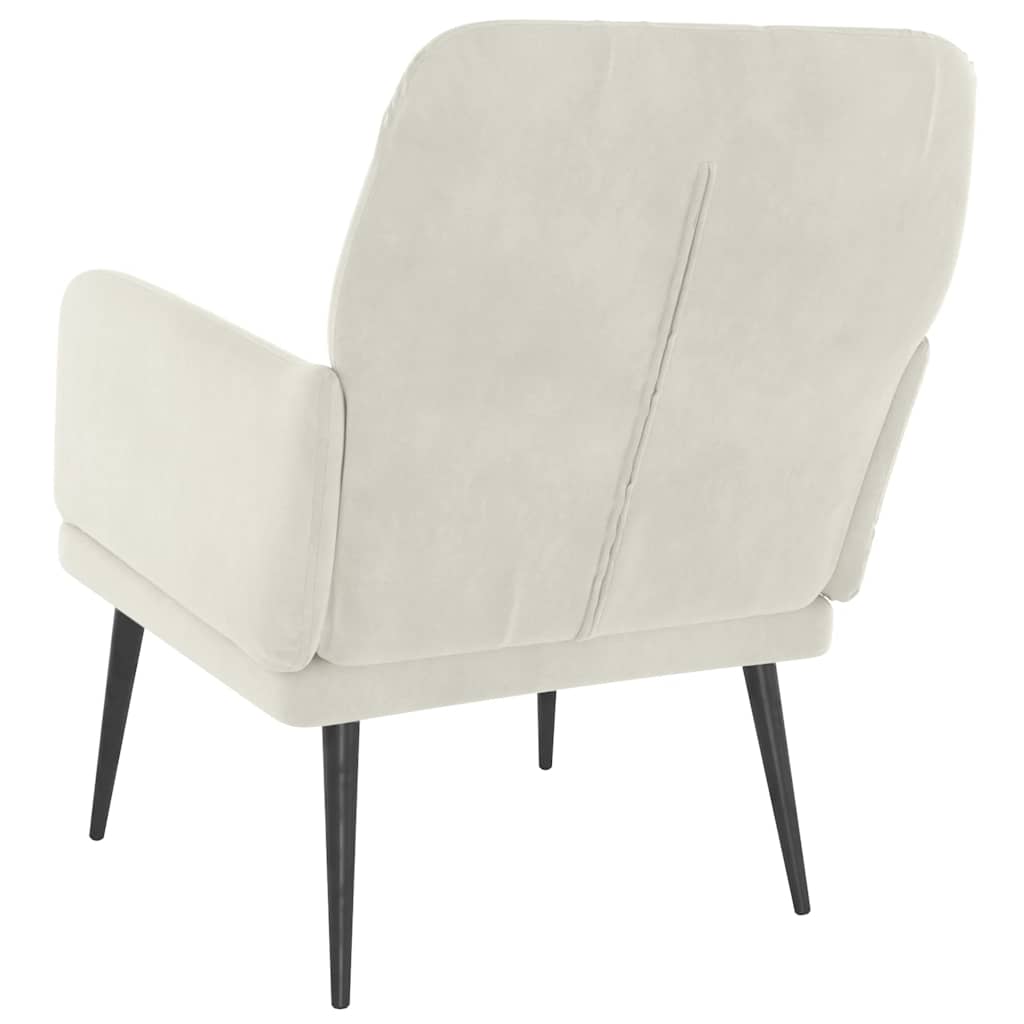 vidaXL Fauteuil crème 62x79x79 cm Velours