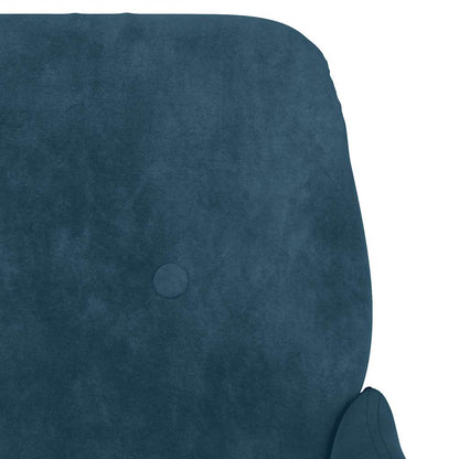 vidaXL Fauteuil bleu 62x79x79 cm Velours