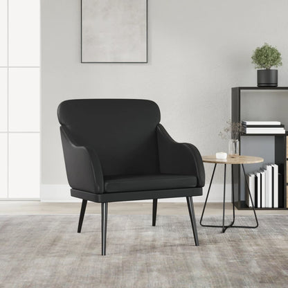 vidaXL Fauteuil noir 63x76x80 cm cuir artificiel
