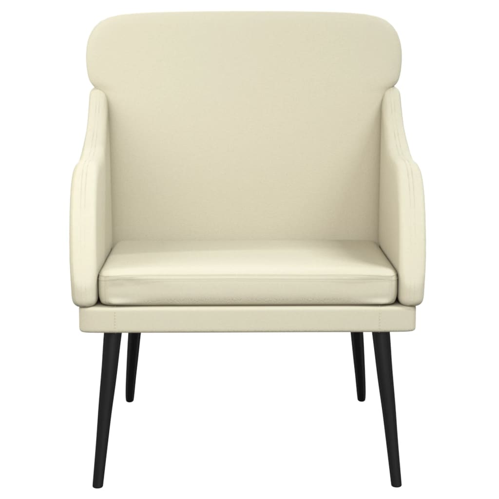 vidaXL Fauteuil crème 63x76x80 cm Similicuir