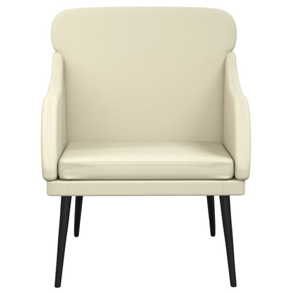 vidaXL Fauteuil crème 63x76x80 cm Similicuir
