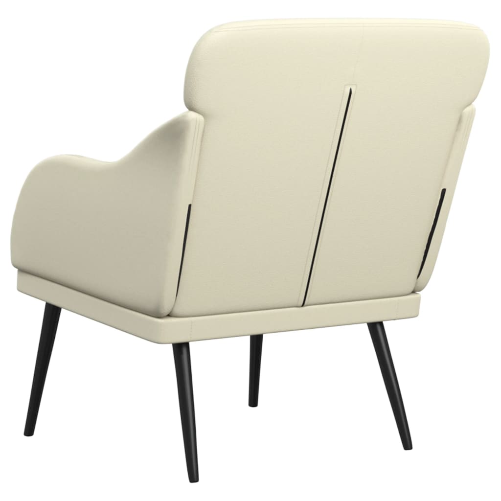 vidaXL Fauteuil crème 63x76x80 cm Similicuir