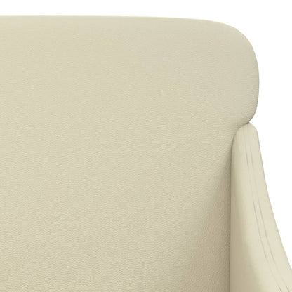 vidaXL Fauteuil crème 63x76x80 cm Similicuir
