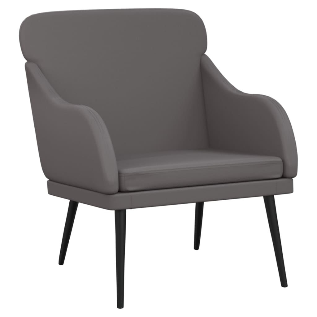 vidaXL Fauteuil gris 63x76x80 cm cuir synthétique