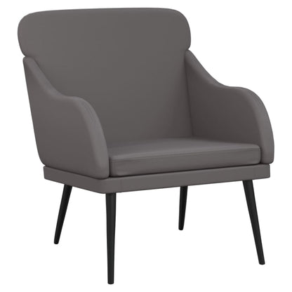 vidaXL Fauteuil gris 63x76x80 cm cuir synthétique