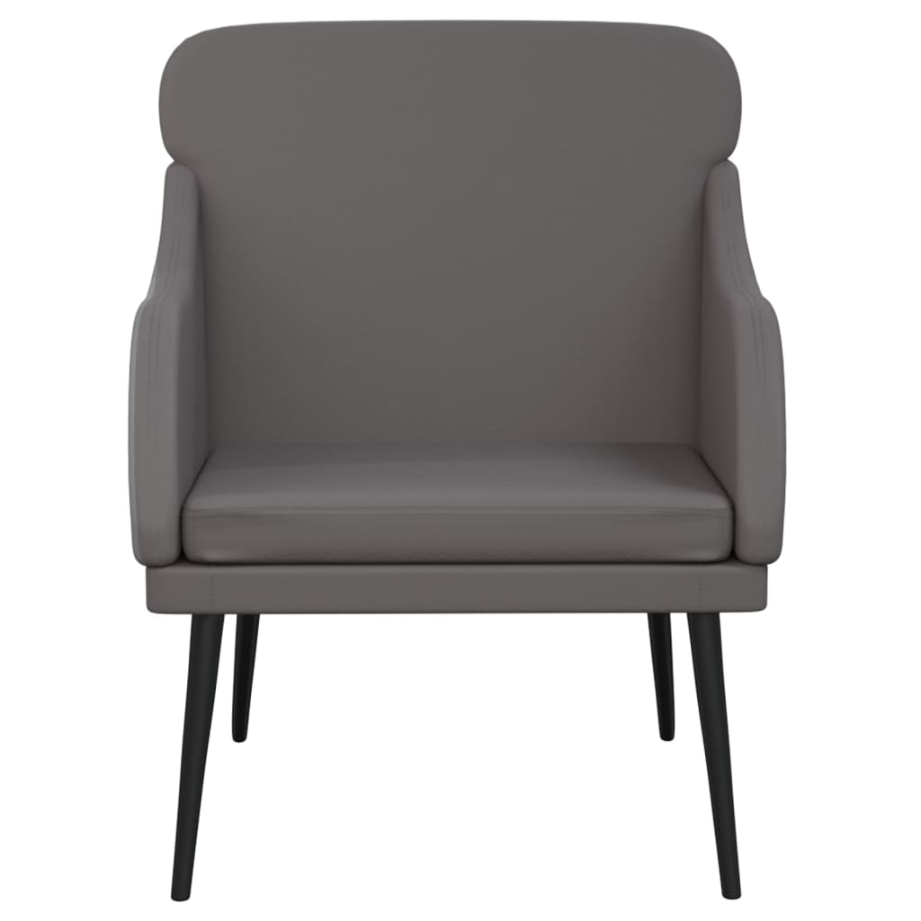 vidaXL Fauteuil gris 63x76x80 cm cuir synthétique