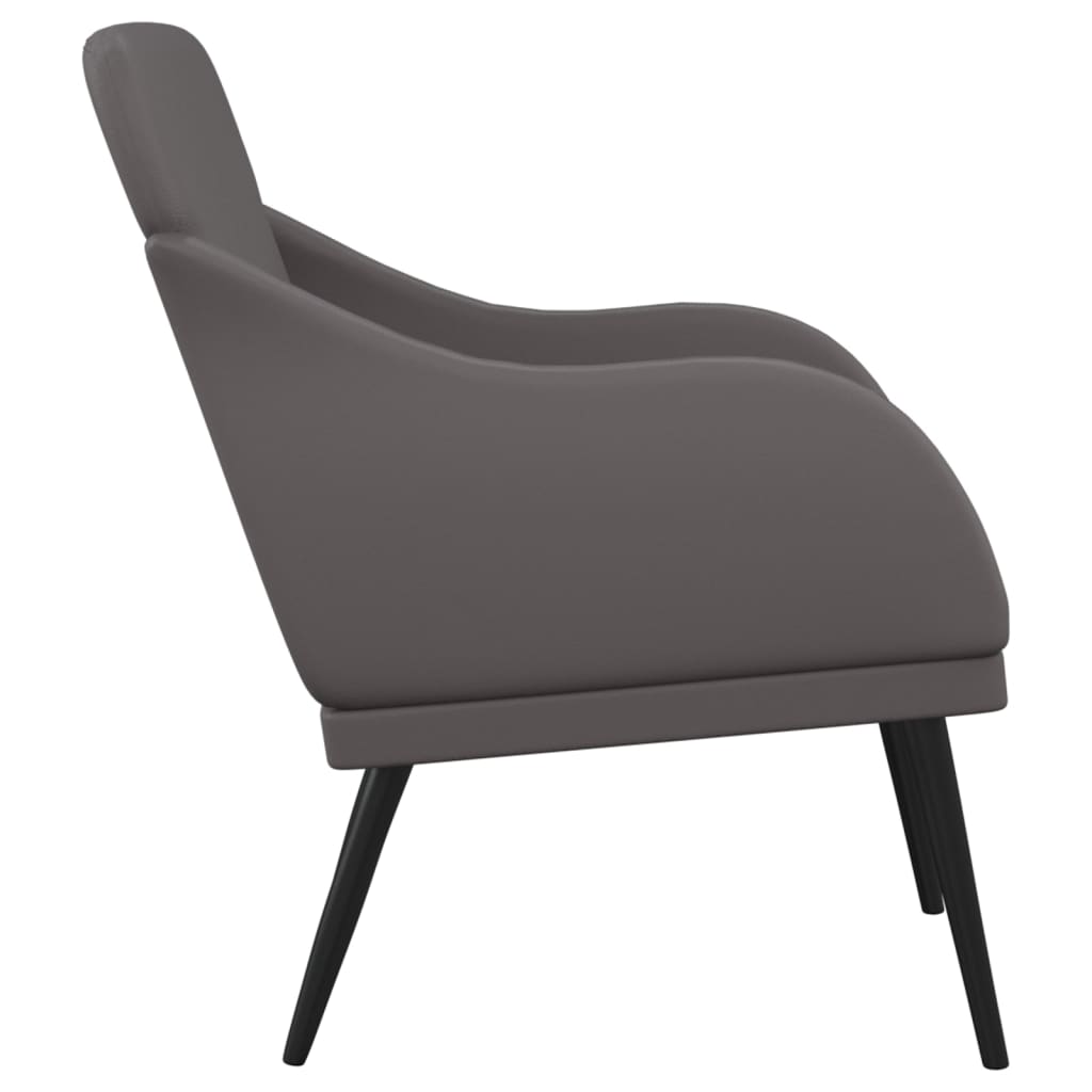 vidaXL Fauteuil gris 63x76x80 cm cuir synthétique