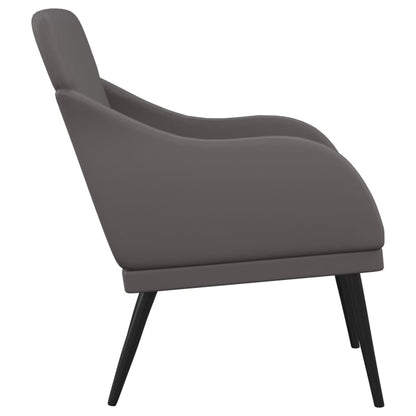 vidaXL Fauteuil gris 63x76x80 cm cuir synthétique