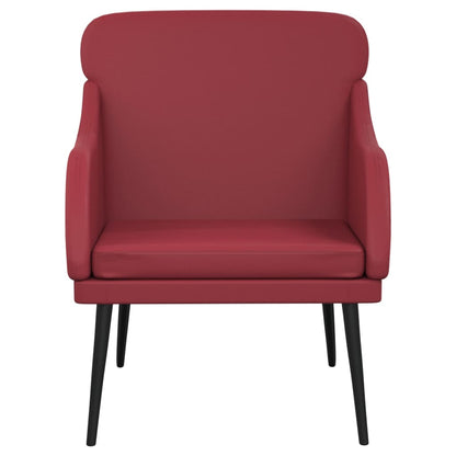 vidaXL Fauteuil Rouge bordeaux 63x76x80 cm Similicuir