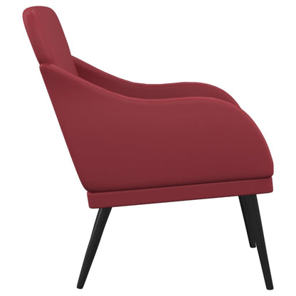 vidaXL Fauteuil Rouge bordeaux 63x76x80 cm Similicuir