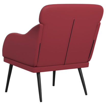 vidaXL Fauteuil Rouge bordeaux 63x76x80 cm Similicuir