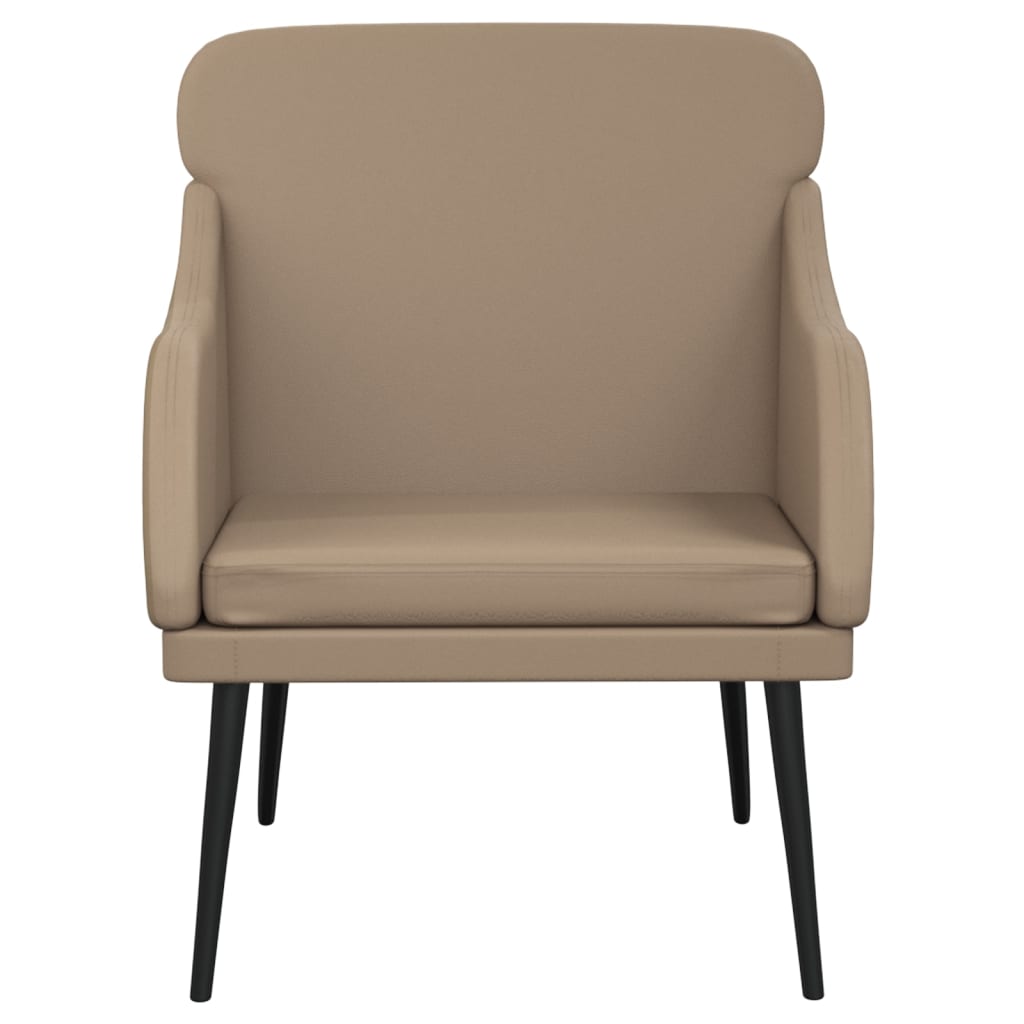 vidaXL Fauteuil cappuccino-marron 63x76x80 cm Similicuir