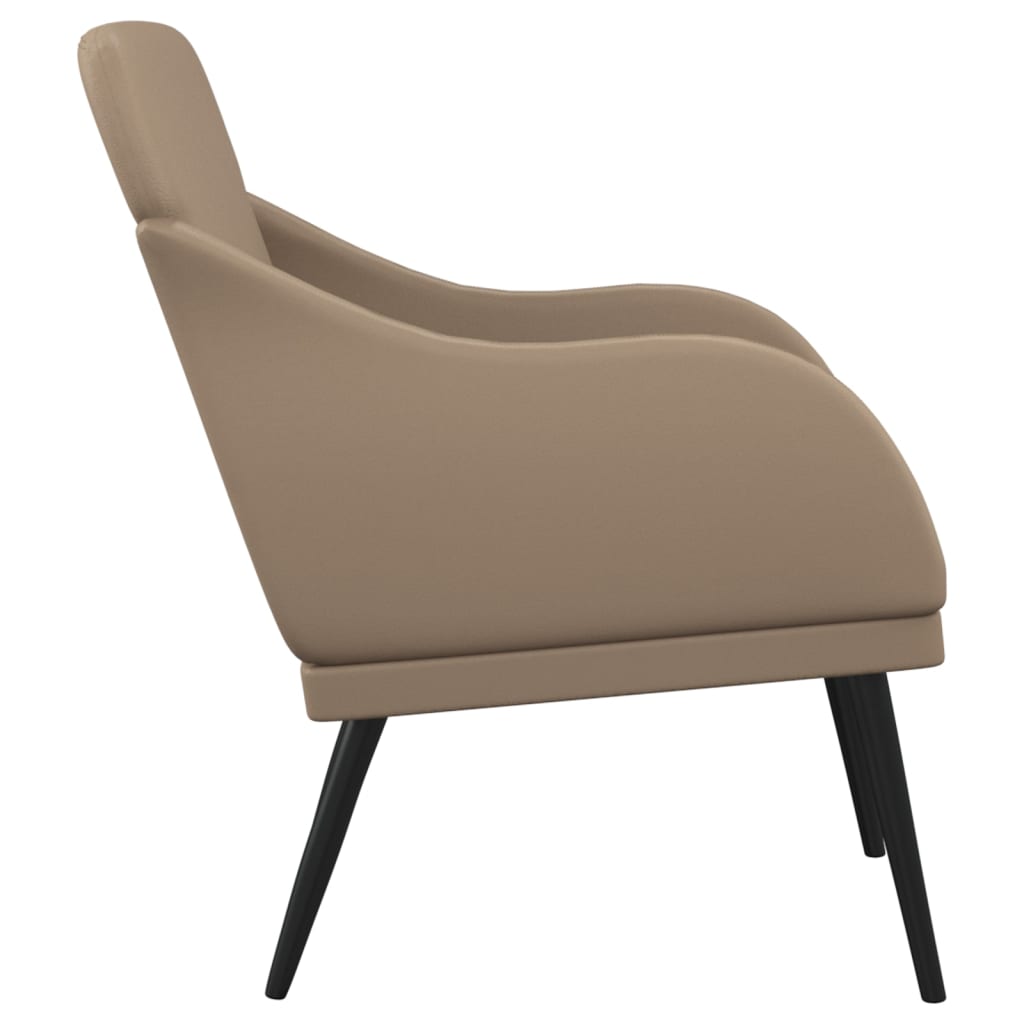 vidaXL Fauteuil cappuccino-marron 63x76x80 cm Similicuir