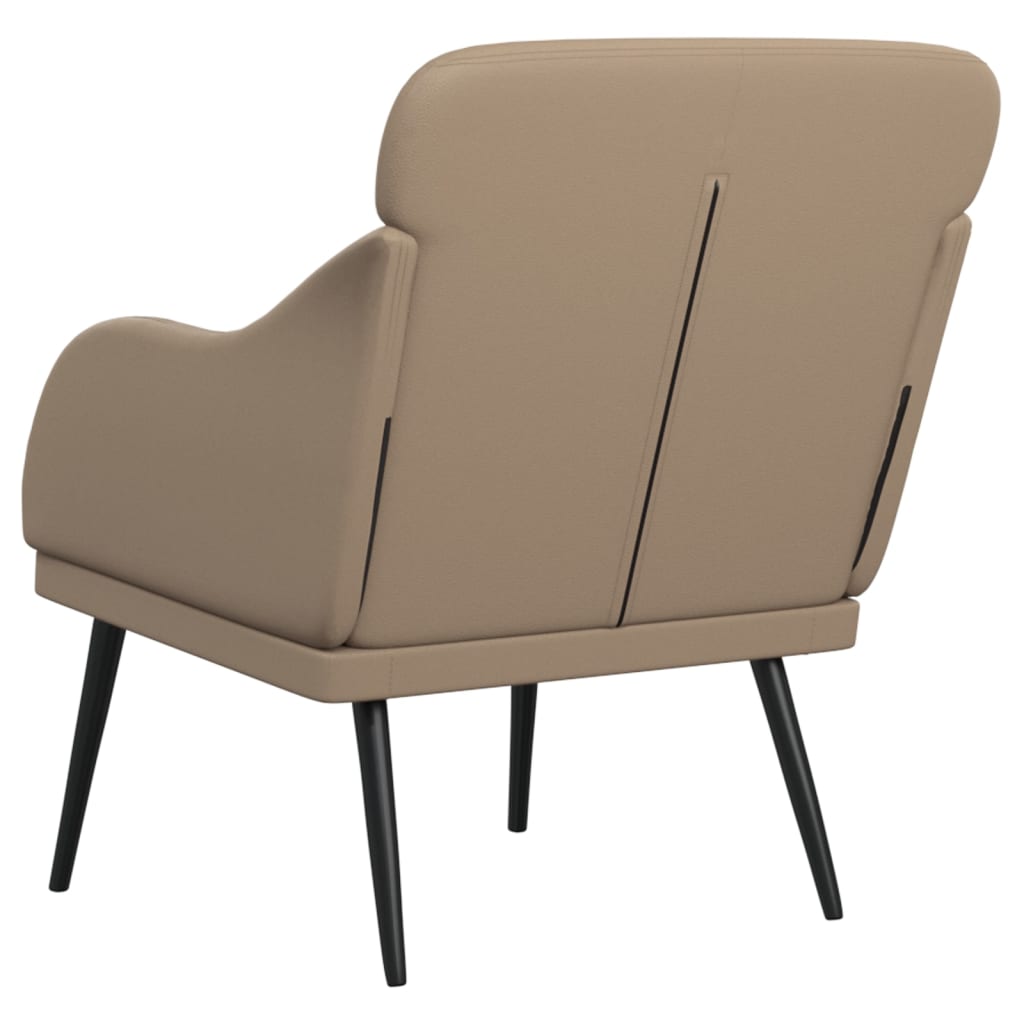 vidaXL Fauteuil cappuccino-marron 63x76x80 cm Similicuir