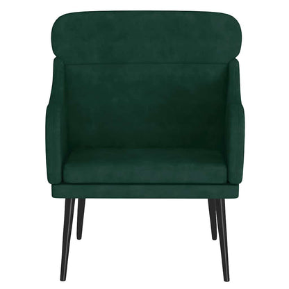 vidaXL Fauteuil Vert foncé 63x76x80 cm Velours