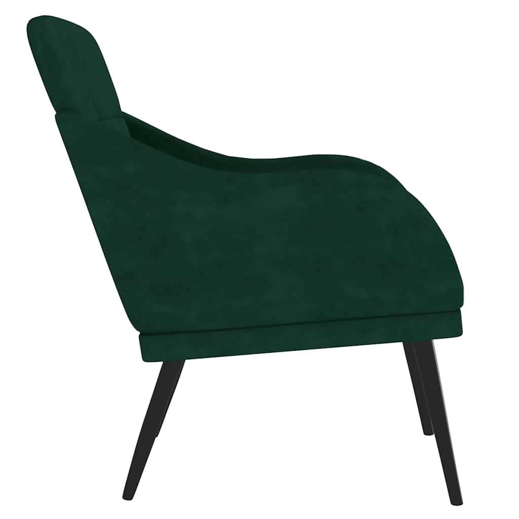 vidaXL Fauteuil Vert foncé 63x76x80 cm Velours