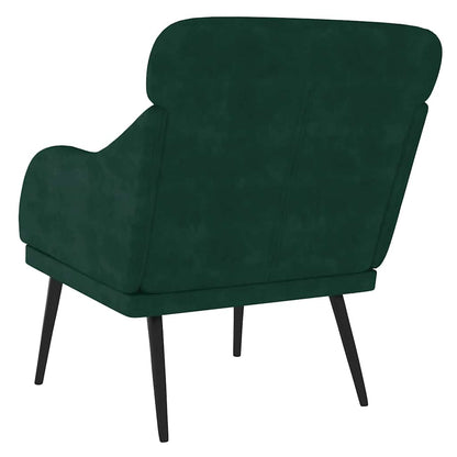 vidaXL Fauteuil Vert foncé 63x76x80 cm Velours