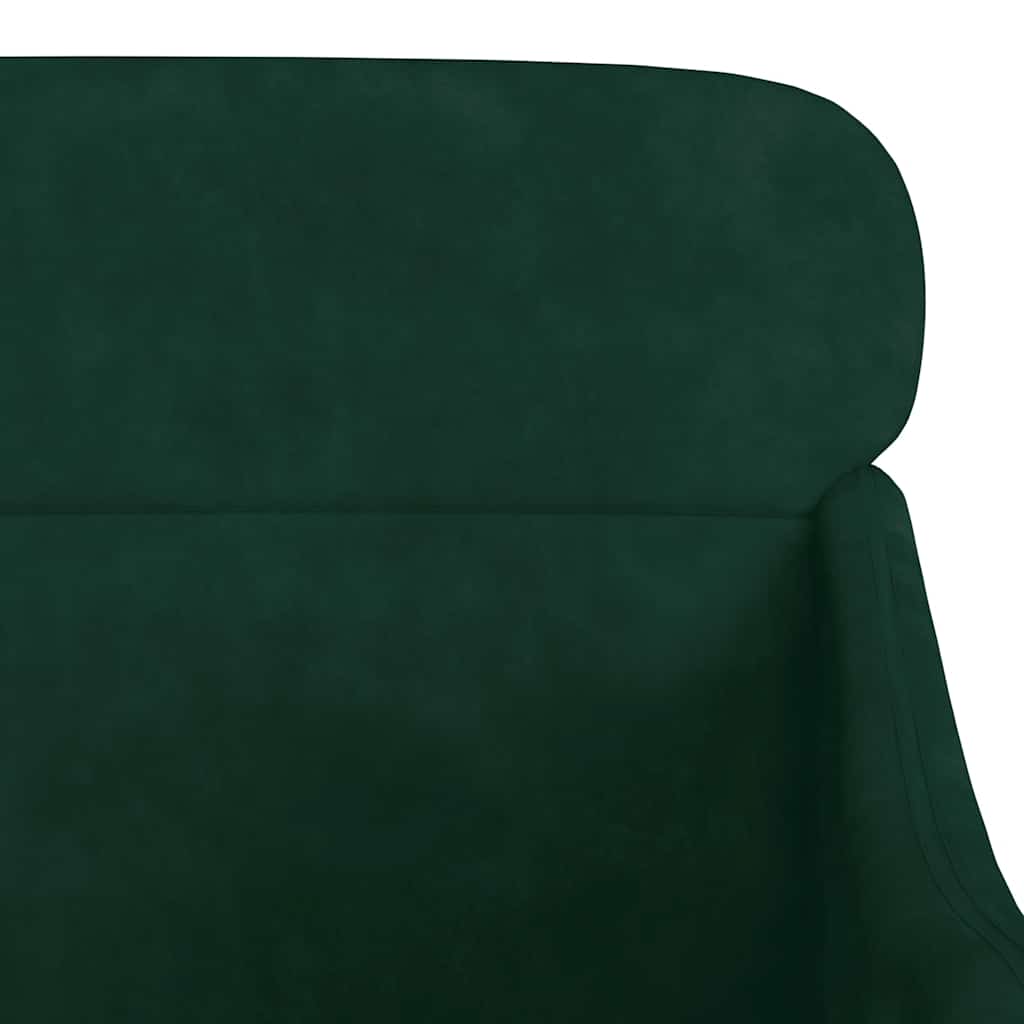 vidaXL Fauteuil Vert foncé 63x76x80 cm Velours
