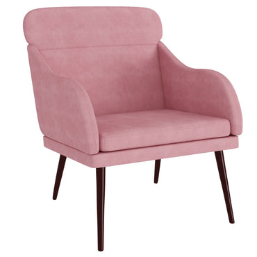 vidaXL Fauteuil rose 63x76x80 cm Velours