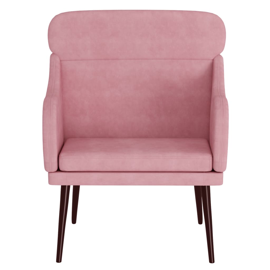 vidaXL Fauteuil rose 63x76x80 cm Velours