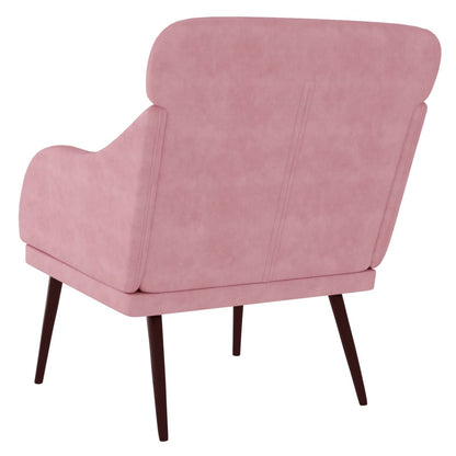 vidaXL Fauteuil rose 63x76x80 cm Velours