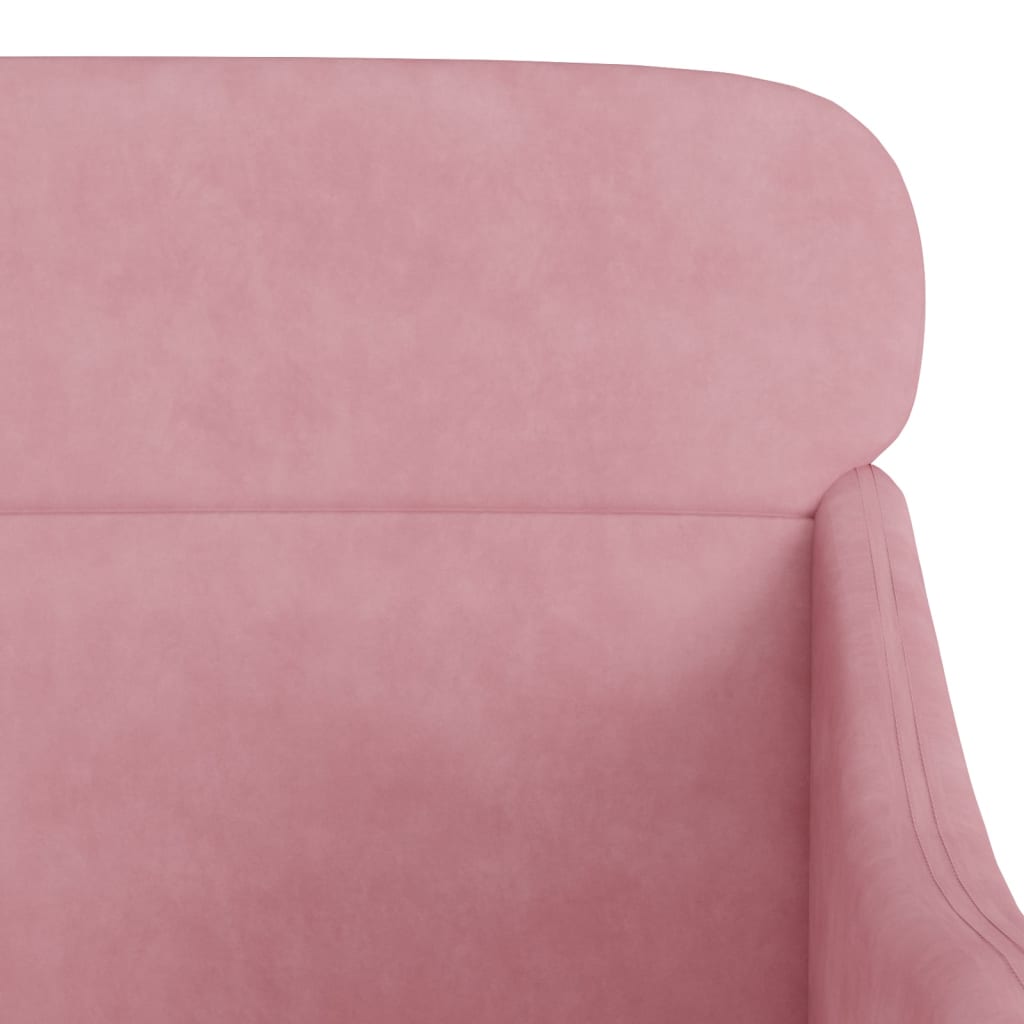 vidaXL Fauteuil rose 63x76x80 cm Velours