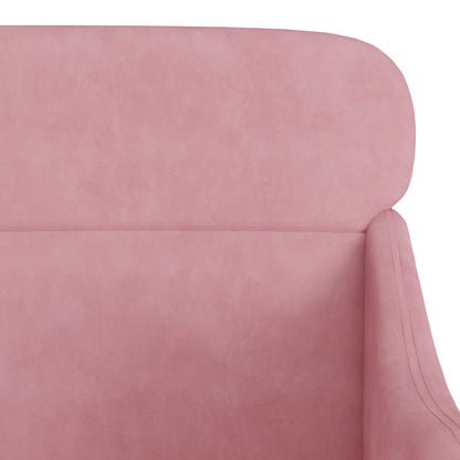 vidaXL Fauteuil rose 63x76x80 cm Velours