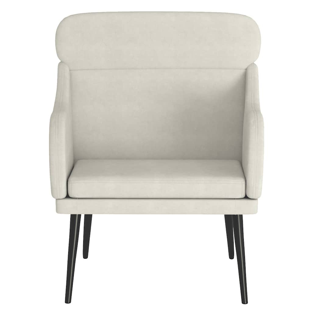 vidaXL Sessel Creme 63x76x80 cm Samt