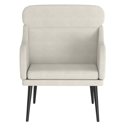 vidaXL Sessel Creme 63x76x80 cm Samt