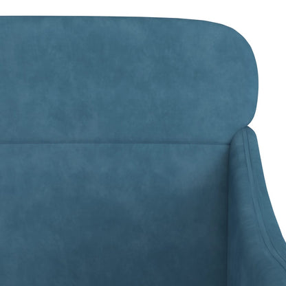vidaXL Fauteuil bleu 63x76x80 cm Velours