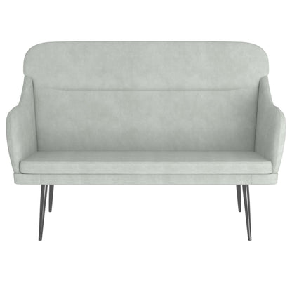 vidaXL Sitzbank Hellgrau 110x76x80 cm Samt