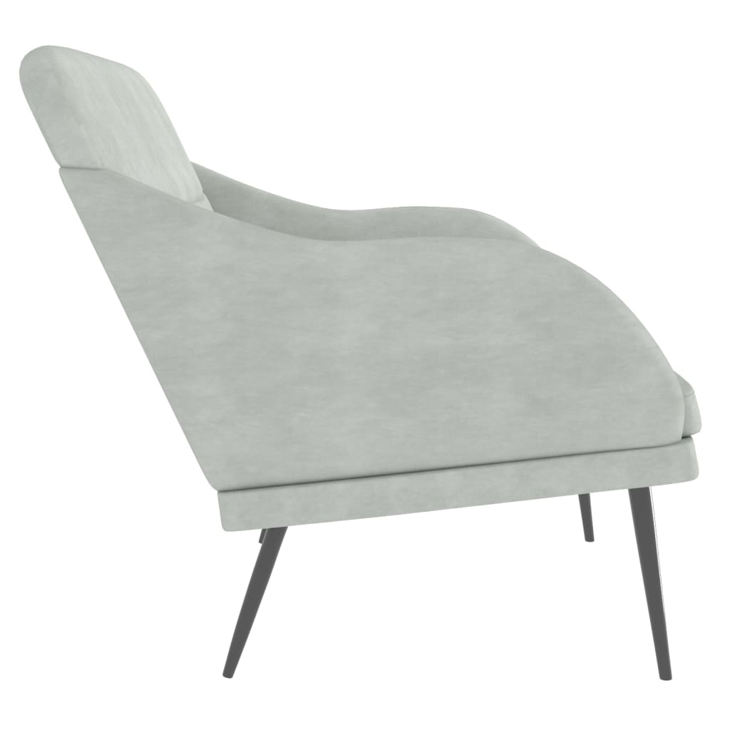 vidaXL Sitzbank Hellgrau 110x76x80 cm Samt