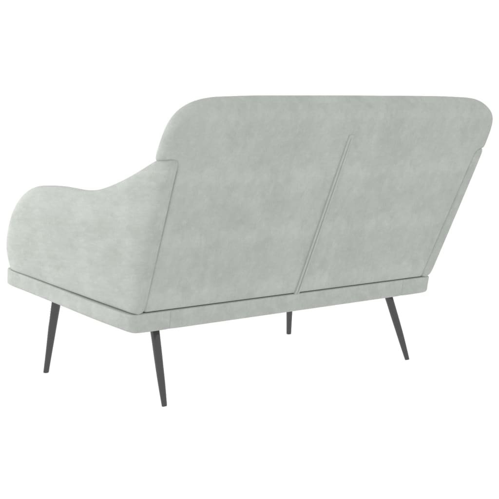 vidaXL Sitzbank Hellgrau 110x76x80 cm Samt