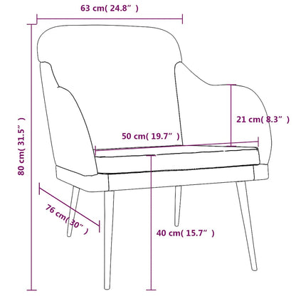 vidaXL Sessel Dunkelgrün 63x76x80 cm Samt